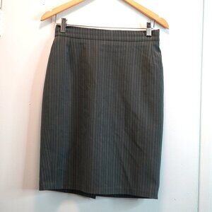 Vintage pinstripe SKIRT / office high-waist pencil / 80s original / Pin-up skirt